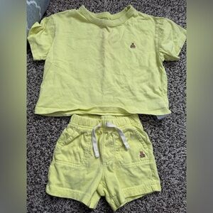 Baby GAP - matching neon short sleeve and shorts set